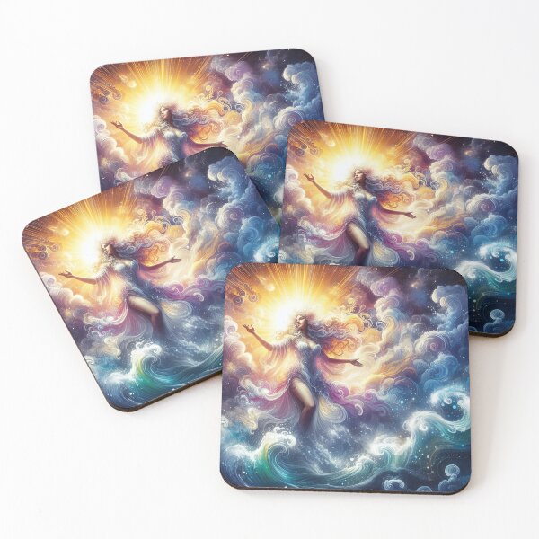 Item preview, Sea Goddess Shines Among the Waves - Ocean Art Print designed and sold by lloreleya.