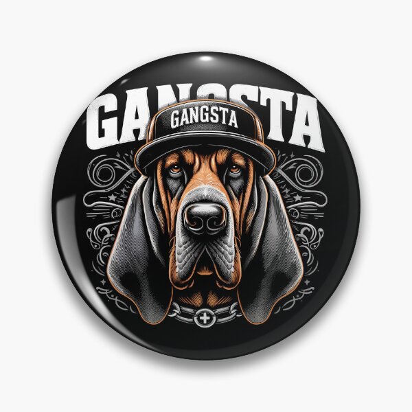 Item preview, Bloodhound Gangsta Gangster Dog Gift designed and sold by Pineapple-Tree.