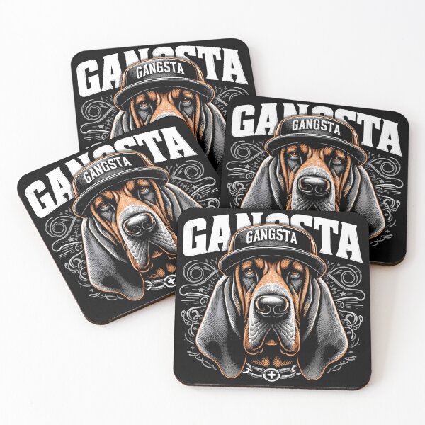 Item preview, Bloodhound Gangsta Gangster Dog Gift designed and sold by Pineapple-Tree.