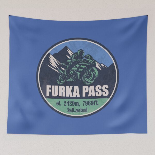 Item preview, Furka Pass Switzerland Motorcycling Mountain Design designed and sold by CynthiaGraphics.