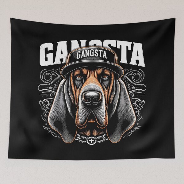 Item preview, Bloodhound Gangsta Gangster Dog Gift designed and sold by Pineapple-Tree.