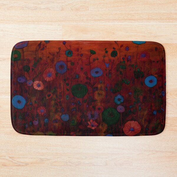 Item preview, Field of flowers in red designed and sold by Flowersonstuff.