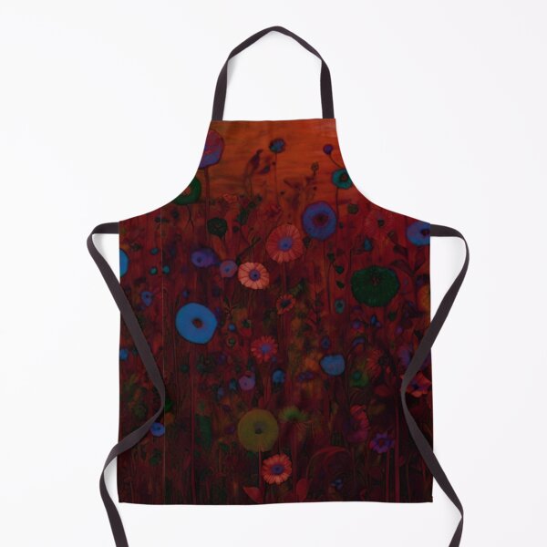 Item preview, Field of flowers in red designed and sold by Flowersonstuff.