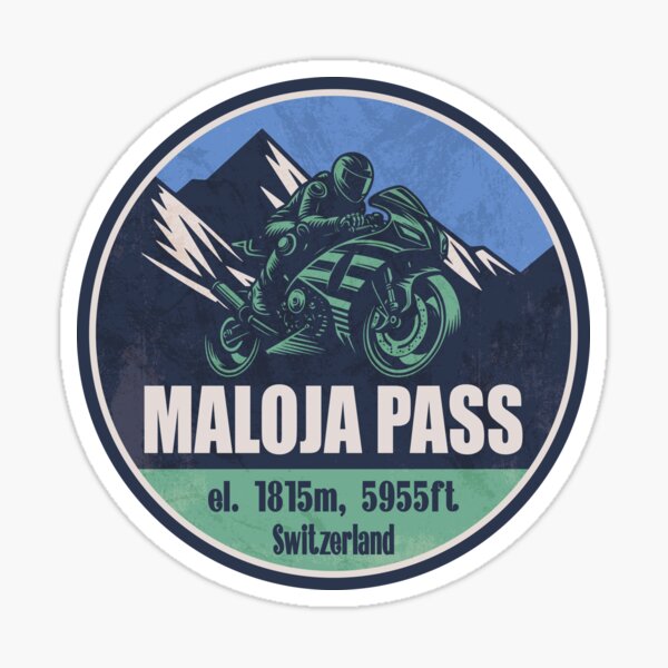 Item preview, Maloja Pass Switzerland Motorcycling Mountain Design designed and sold by CynthiaGraphics.