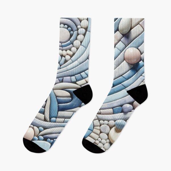 Item preview, Harmonious Streams - Cool Tones Stone Mosaic designed and sold by FarBeyound.