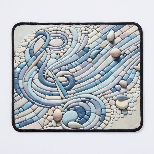 Item preview, Harmonious Streams - Cool Tones Stone Mosaic designed and sold by FarBeyound.