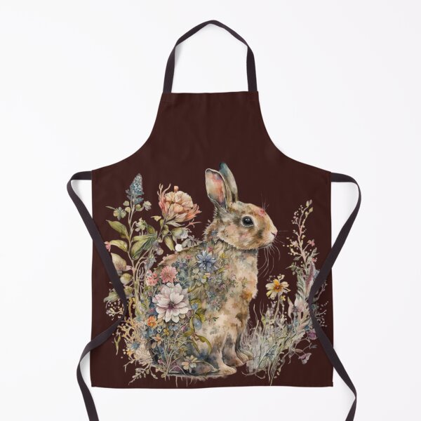 Item preview, Cute boho floral bunny among the wildflowers designed and sold by MoonCatLab.