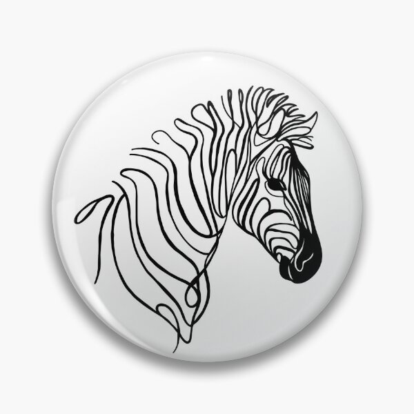 Artikelvorschau, Durchgehende Strichzeichnung eines Zebras entworfen und verkauft von DKBCreations.