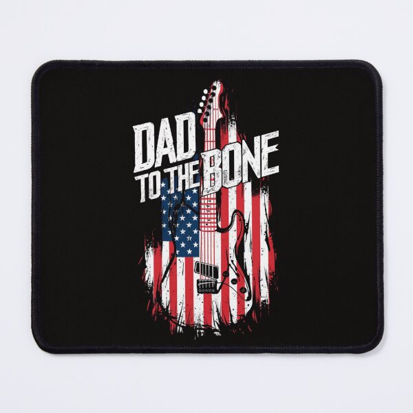 Item preview, Dad to the Bone Patriotic T-Shirt - Unique Guitar and Flag Design Tee designed and sold by HOMEDESIGNPRINT.