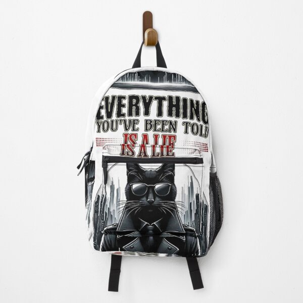 Item preview, Funny Black Cat Matrix Everything is a Lie designed and sold by JediKittenWars.