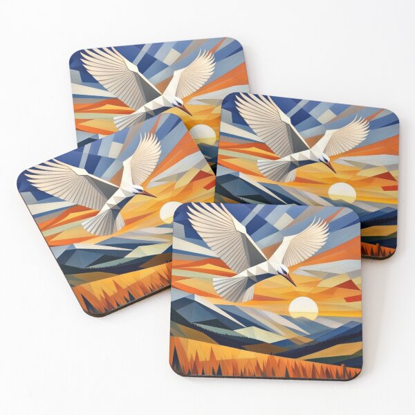 Item preview, White bird over meadow designed and sold by George Hutton Hunter.