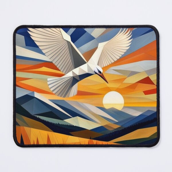 Item preview, White bird over meadow designed and sold by George Hutton Hunter.