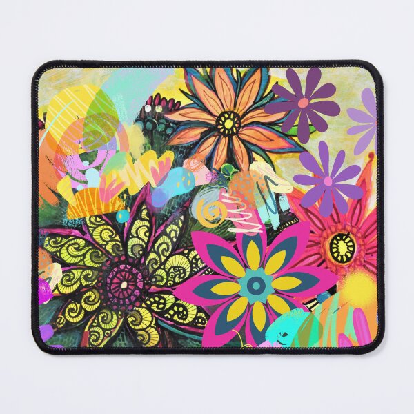 Item preview, Colourful Abstract Flowers designed and sold by CreativeCanvas8.