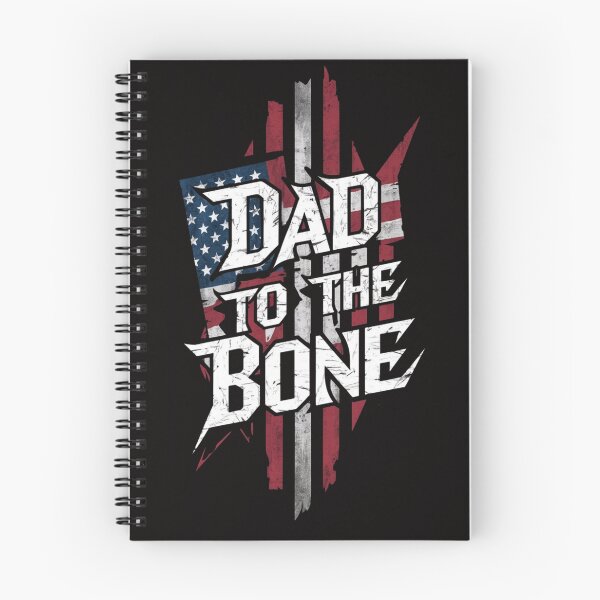 Item preview, Patriotic Dad T-Shirt - ‘Dad to the Bone’ American Flag Design designed and sold by HOMEDESIGNPRINT.