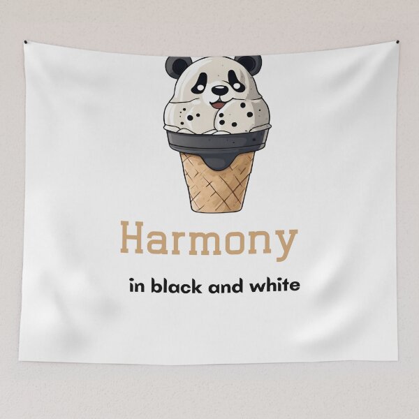 Item preview, Harmony giant panda black sesame ice cream designed and sold by Yeyishop.
