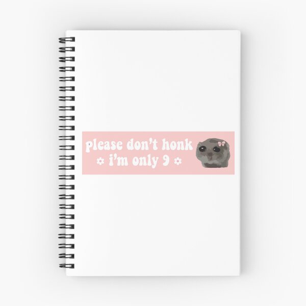 Item preview, Please Don't Honk I'm Only 9 sad hamster bumper designed and sold by fanky-bumper.