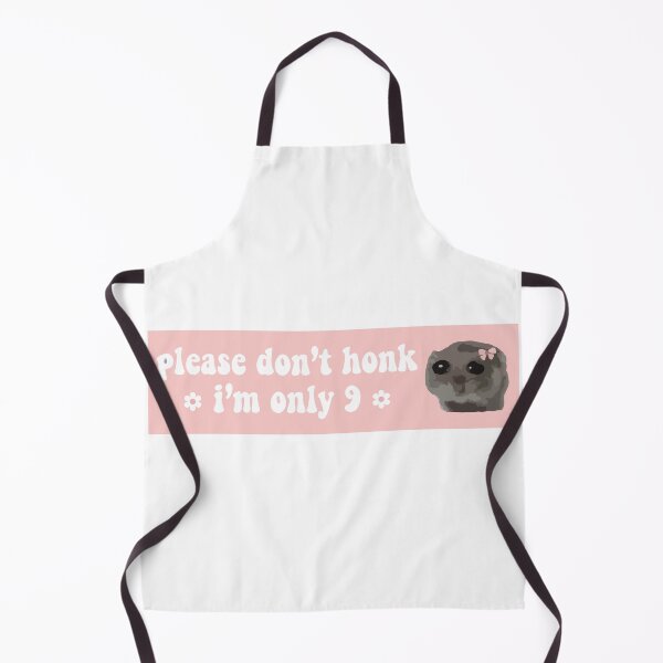 Item preview, Please Don't Honk I'm Only 9 sad hamster bumper designed and sold by fanky-bumper.