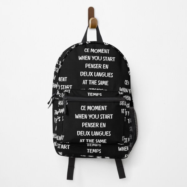 Item preview, Ce Moment When You Start Penser En Deux Langues At The Same Temps. Funny Bilingual French English designed and sold by Rebel-Design.