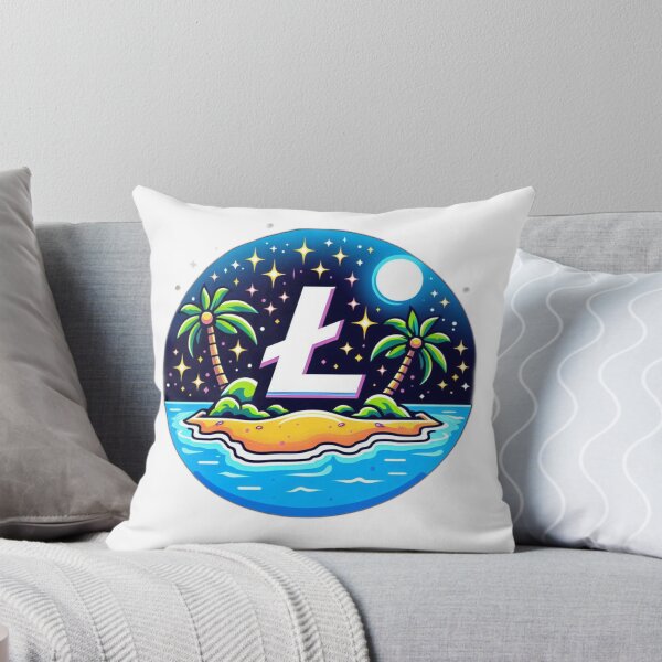 Item preview, A round logo of a Litecoin symbol Sparkling on A Private island designed and sold by starter45.