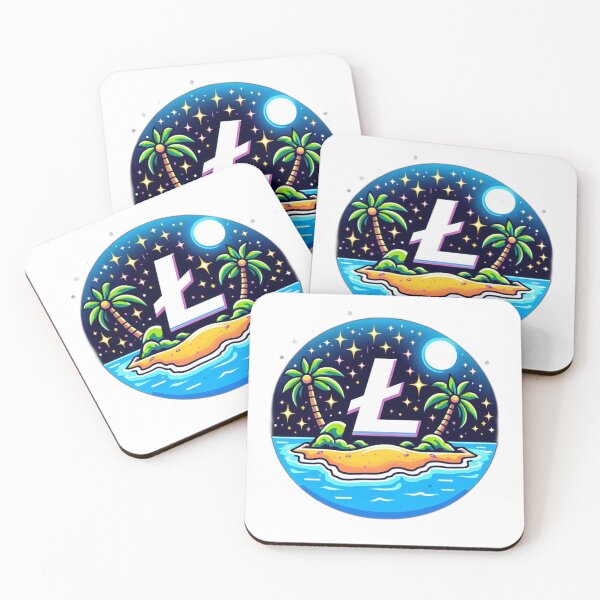 Item preview, A round logo of a Litecoin symbol Sparkling on A Private island designed and sold by starter45.