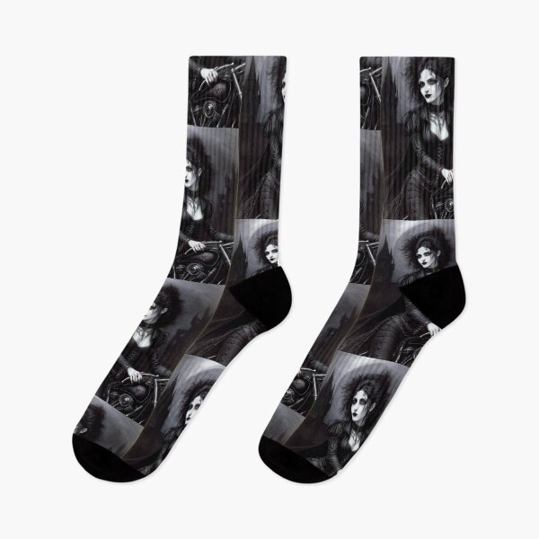 Item preview,  Vintage Classic Gothic Biker Lady designed and sold by TheDarkWardrobe.