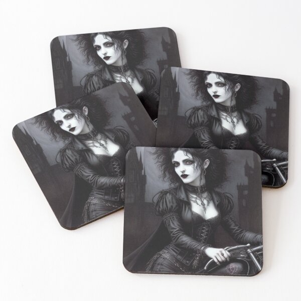 Item preview,  Vintage Classic Gothic Biker Lady designed and sold by TheDarkWardrobe.