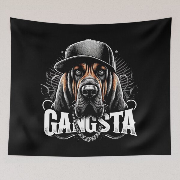 Item preview, Bloodhound Gangsta Gangster Dog Gift designed and sold by Pineapple-Tree.
