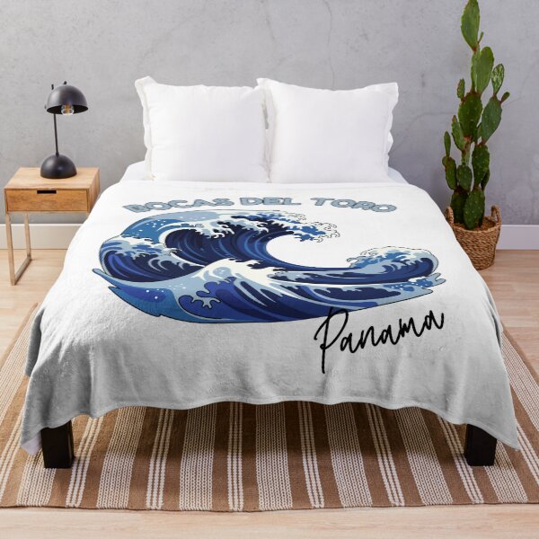 Item preview, Copy of Bocas Del Toro Panama Blue Watercolor Surfing Wave designed and sold by julyperson.