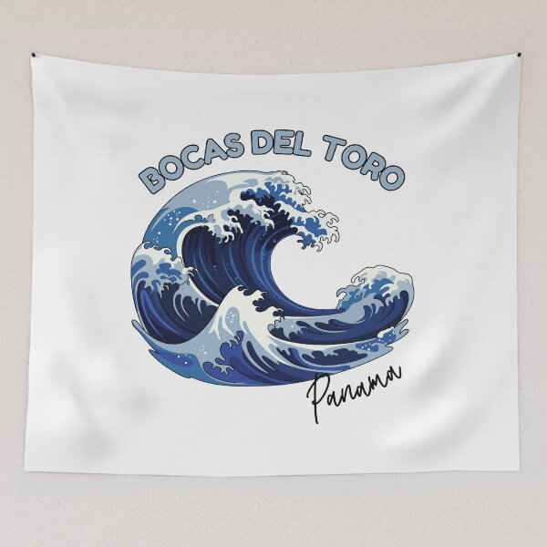 Item preview, Copy of Bocas Del Toro Panama Blue Watercolor Surfing Wave  designed and sold by julyperson.