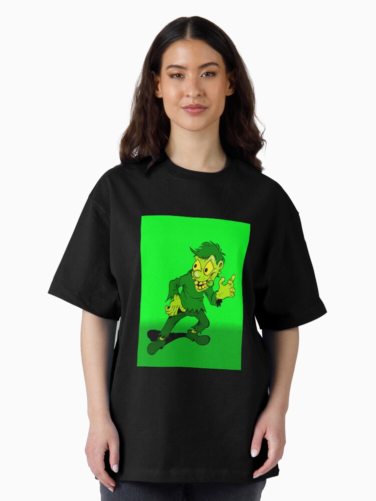 Thumbnail 2 of 7, Oversized T-Shirt, Putrid green hunchback designed and sold by Skinrash.