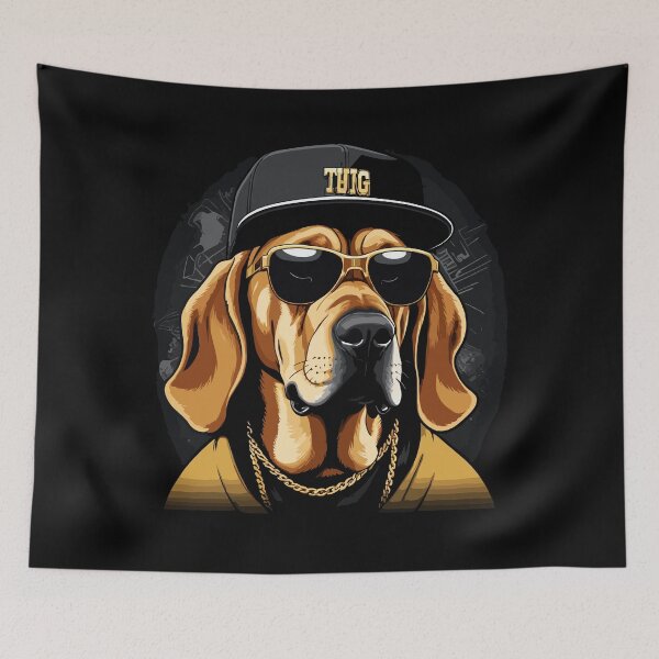 Item preview, Bloodhound Gangsta Gangster Dog Gift designed and sold by Pineapple-Tree.