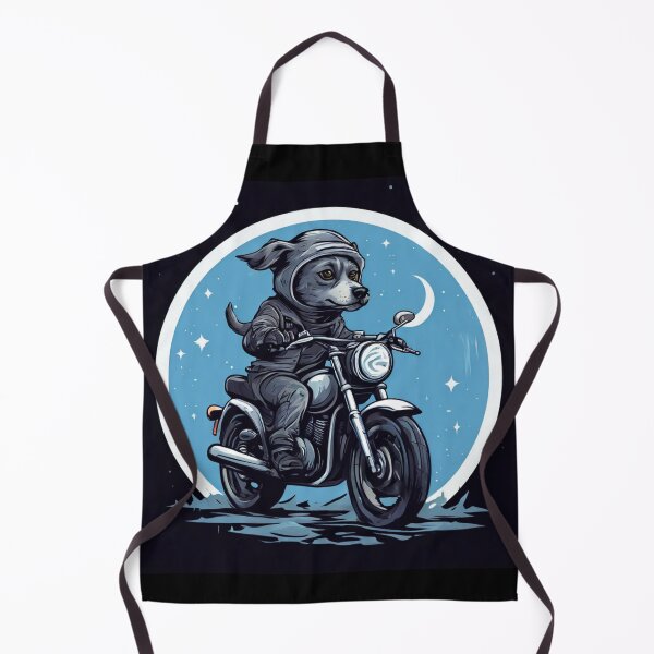 Item preview, Gray Dog Riding a Motorcycle Under the Moon: Legendary Adventure designed and sold by Colorful-Garden.