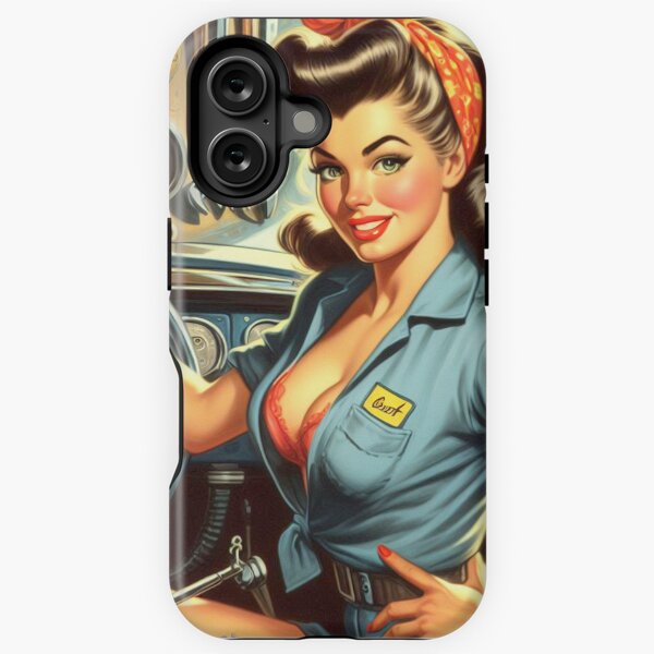 Item preview, Vintage Mechanic Pin-Up designed and sold by PulpVintage.