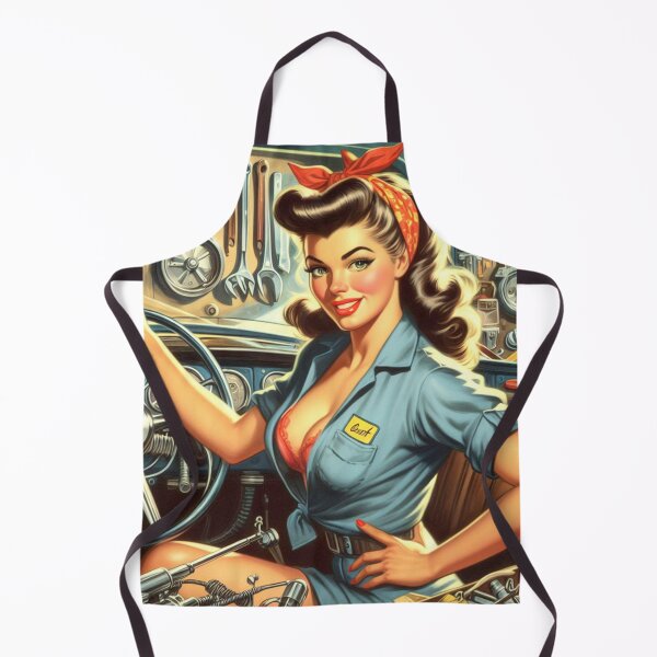 Item preview, Vintage Mechanic Pin-Up designed and sold by PulpVintage.