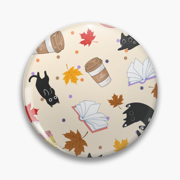 Item preview, Aesthetic cats, coffe, books, leves and candles design designed and sold by Marciolinioario.