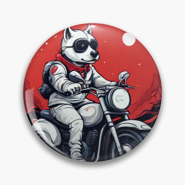 Item preview, Dog Riding a Motorcycle Under the Moon: Legendary Adventure designed and sold by Colorful-Garden.