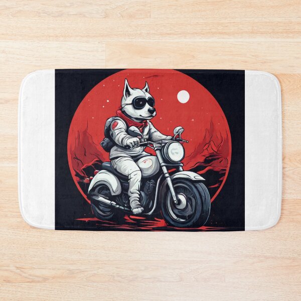 Item preview, Dog Riding a Motorcycle Under the Moon: Legendary Adventure designed and sold by Colorful-Garden.
