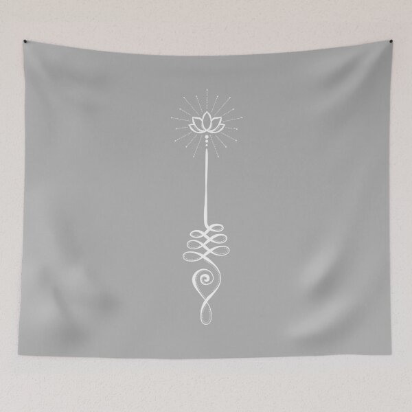 Item preview, Unalome with Plain Background - Fog + Snow designed and sold by Irene Estelle.