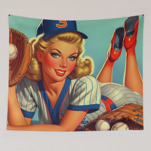 Item preview, Vintage Baseball Pin-Up designed and sold by PulpVintage.