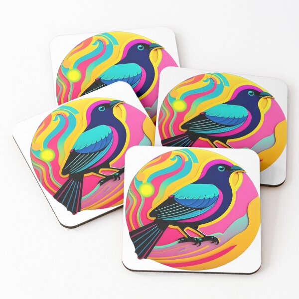 Item preview, Colorful abstract bird designed and sold by clarazen.