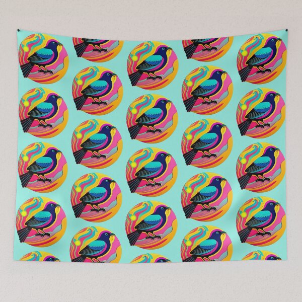 Item preview, Colorful abstract bird designed and sold by clarazen.