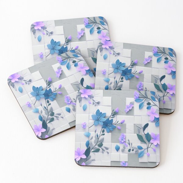 Item preview, Flowers on squares  designed and sold by Flowersonstuff.