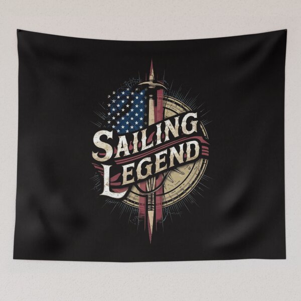 Item preview, Sailing Legend Patriotic T-Shirt - Navigate with American Pride designed and sold by HOMEDESIGNPRINT.