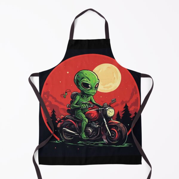 Item preview, Alien Riding a Motorcycle Under the Moon: Legendary Adventure designed and sold by Colorful-Garden.