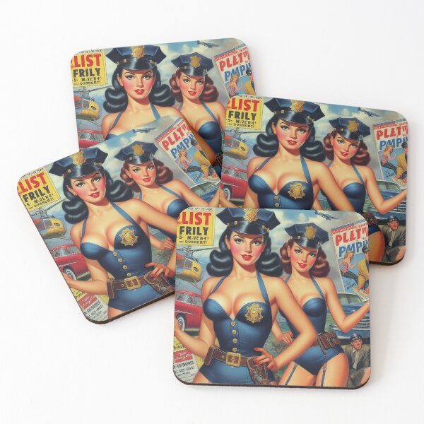Item preview, Hot Cop Girls designed and sold by PulpVintage.