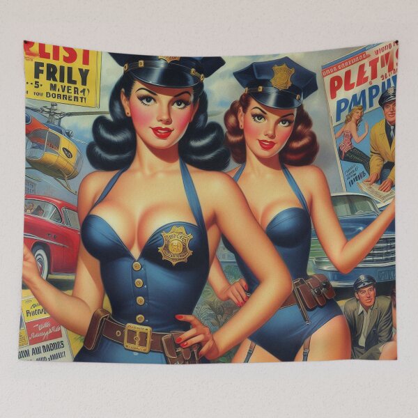 Item preview, Hot Cop Girls designed and sold by PulpVintage.