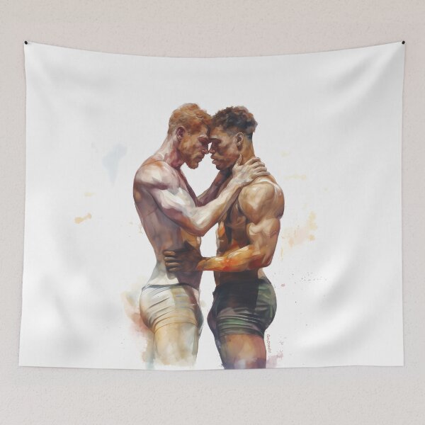 Item preview, Harmony in Contrast: A Dance of Affection - GayDoodles Art designed and sold by GayDoodles.