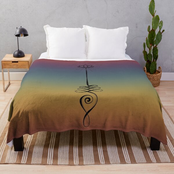 Item preview, Unalome with Plain Background - Rainbow Sorbet + Coal designed and sold by Irene Estelle.