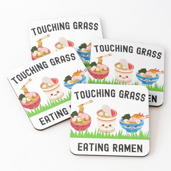 Item preview, Touching Grass Eating Ramen - Cute Kawaii Noodle Bowls designed and sold by WigOutlet.