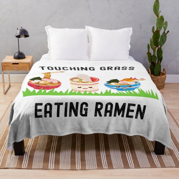 Item preview, Touching Grass Eating Ramen - Cute Kawaii Noodle Bowls designed and sold by WigOutlet.